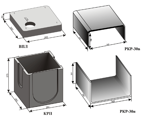 Камеры перепадные и поворотные железобетонные
