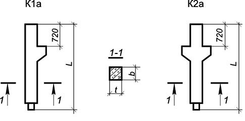 Колонны для многоэтажных производственных зданий 3,6м, с. 1.420-12