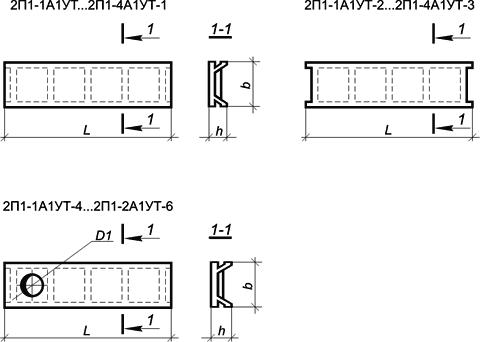 Плиты перекрытий, укладываемые на ригели прямоугольного сечения, с. 1.442.1-2
